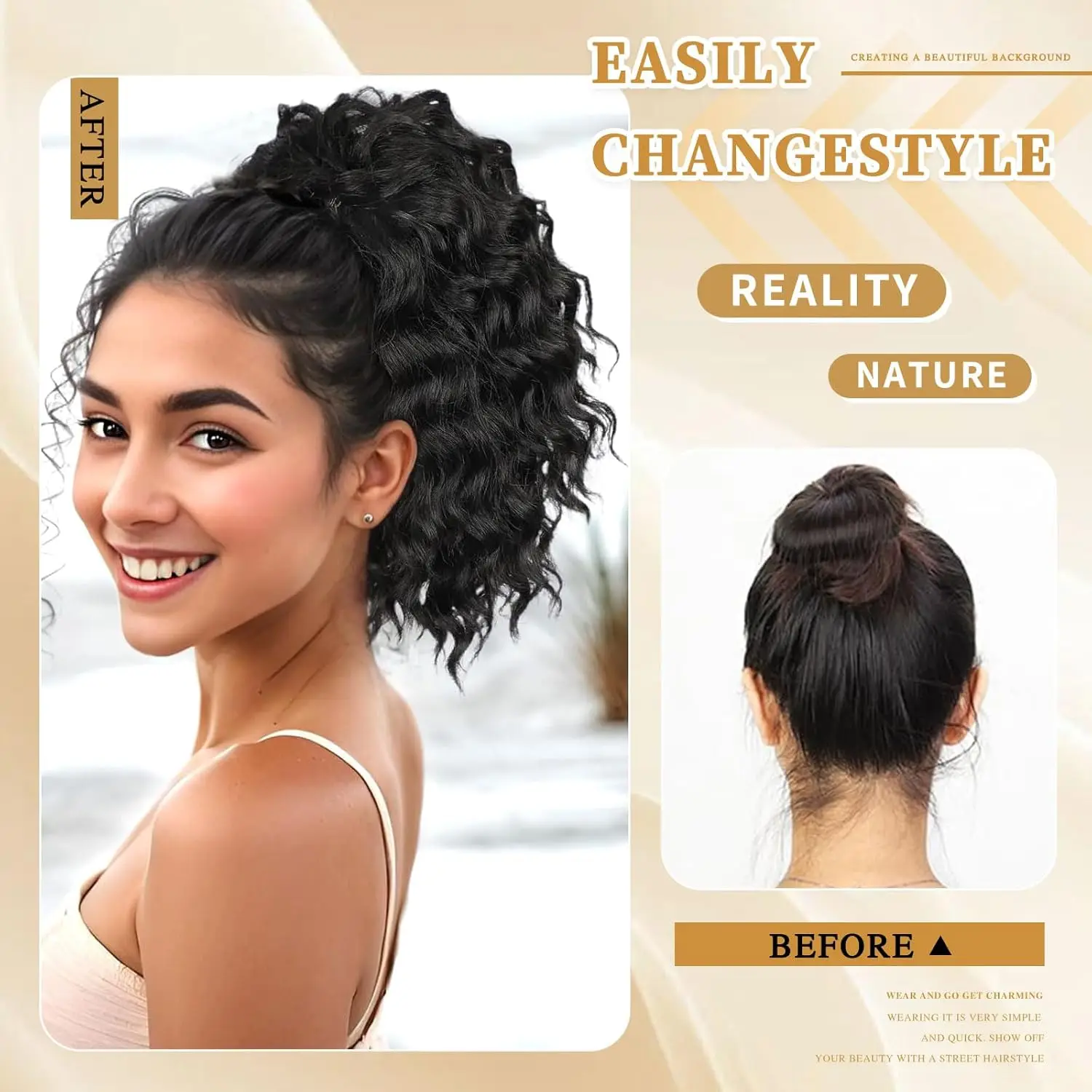 Thumbnail 4 - #61 Latest Synthetic Drawstring Ponytails Offers