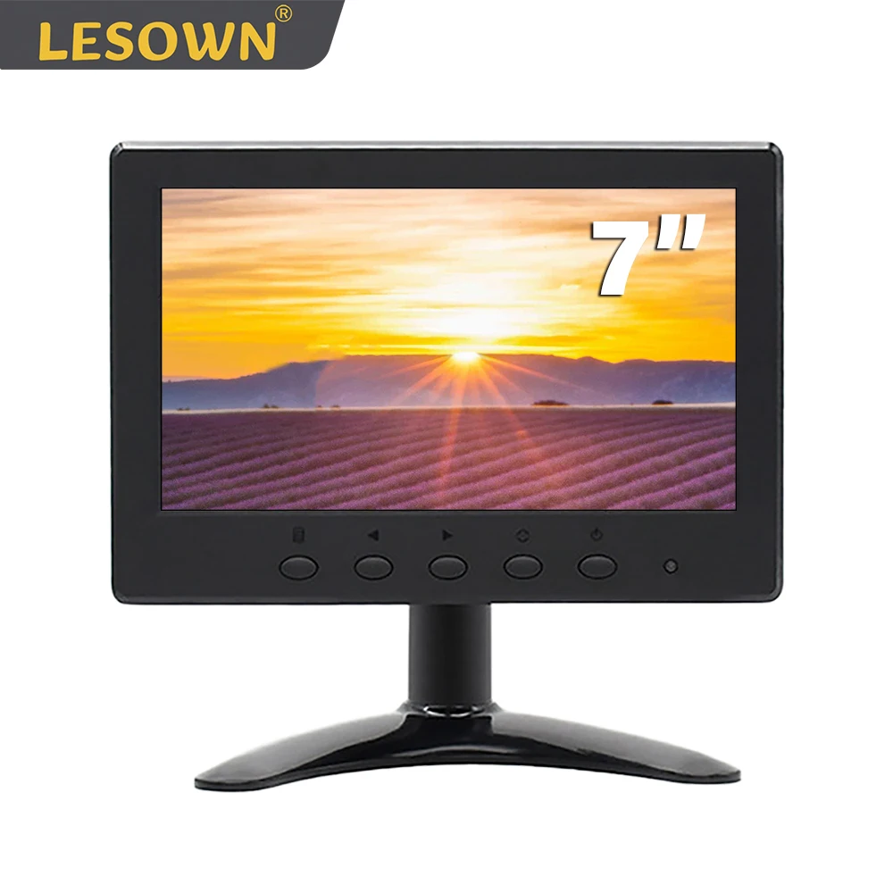 Imagem -01 - Lesown-ips Monitor de Tela Pequeno Extensor de tv Display com Alto-falantes Usado para Sistema Cctv tn Vga Hdmi 1024x768 7 lesown ips monitor de tela pequeno extensor de tv display com alto falantes usado para sistema cctv tn vga hdmi 1024x768 7 01