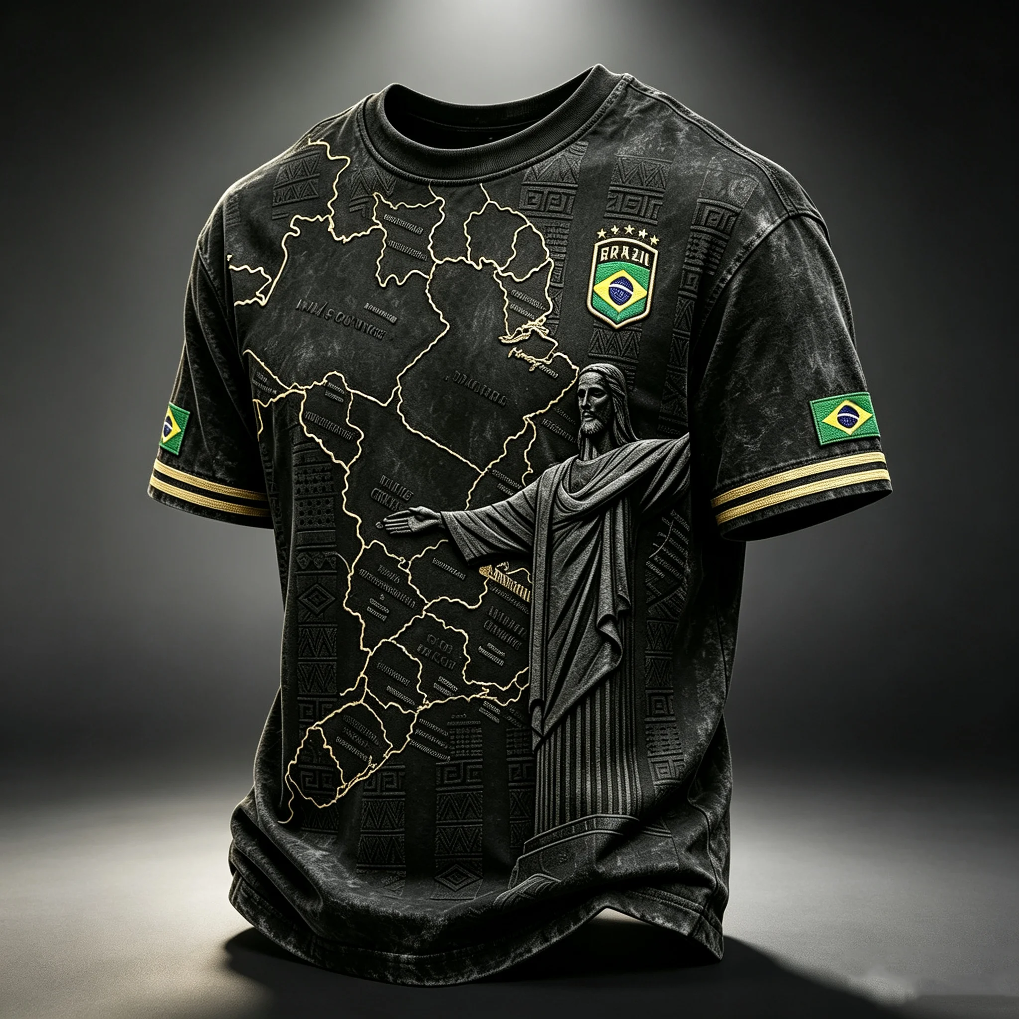 Street Fashion Brazil - Black Brazil Street Style Tee with