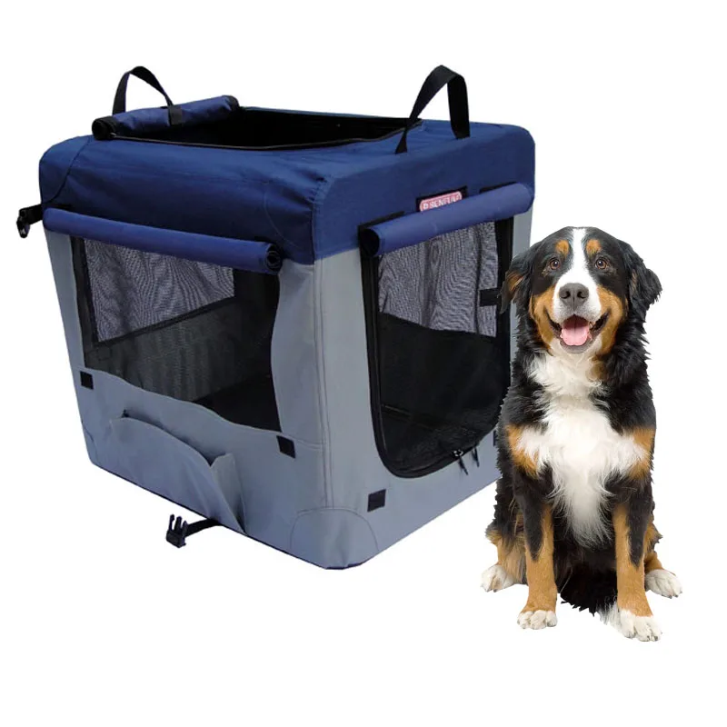 

Pets Dog Soft Crate Kennel Pet Indoor Home Soft Sided 3 Door Folding Travel cage