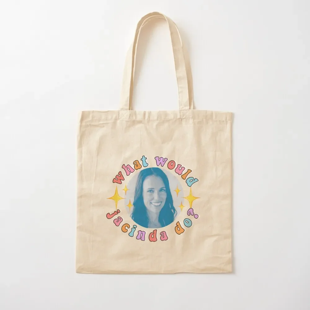 

What would jacinda do Pastel sparkles version Tote Bag Beach bag supermarket folding bag custom tote Reusable bags