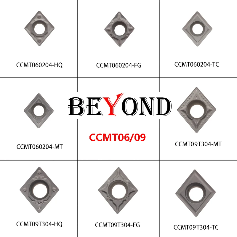 BEYOND CCMT 09T304 Cermet Carbide Inserts CCMT060202 CCMT060204 CCMT09T304 CCMT09T308 HQ FG TC MT PS OY90P Turning Lathe Cutter