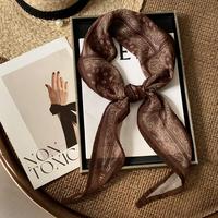 Retro Cashew flower Triangular Scarf double-sided printed Headband Small Fresh Neckerchief Korean Fashion Triangle Headscarf