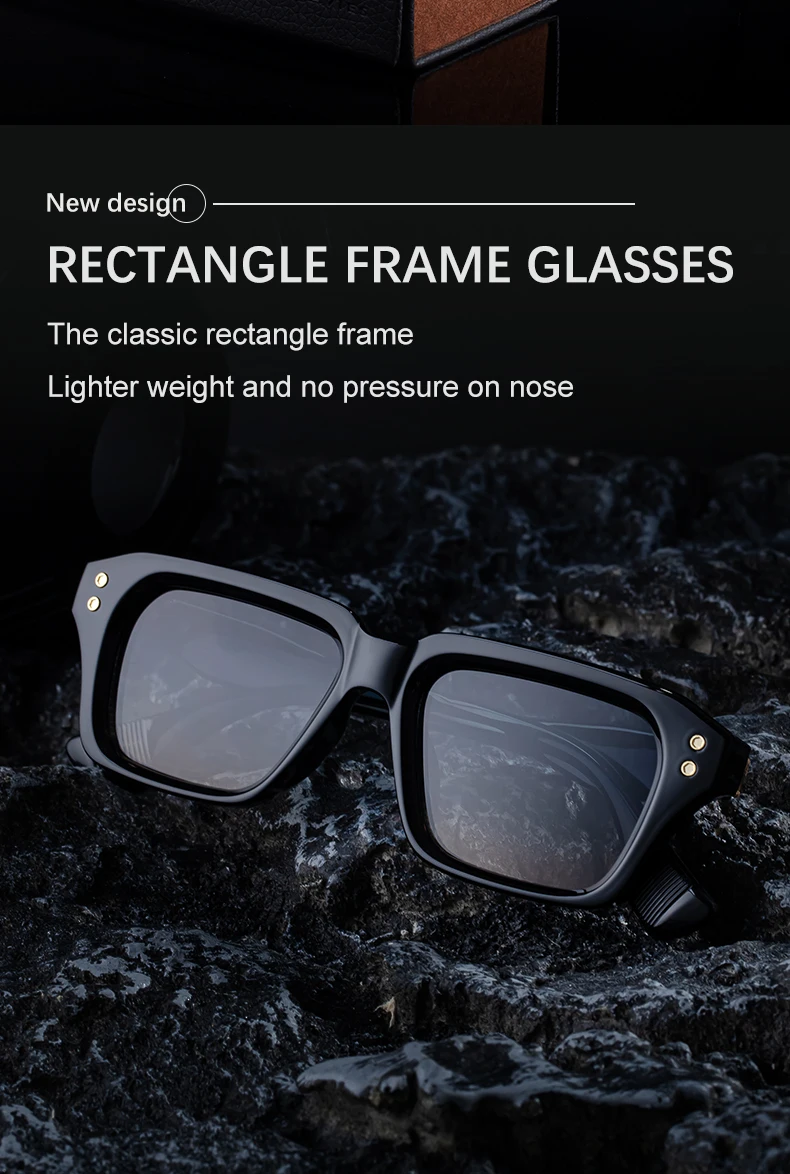 Retro Polarisierte Quadratische Punk Sonnenbrille Männer 2026 Luxus Marke Designer Klassische Fahren Schild Sonnenbrille für Männliche Shades UV400 – Detail 4