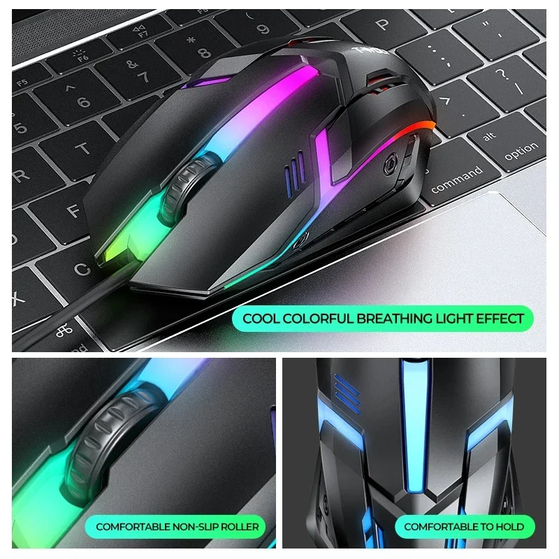 NEW USB Keyboard And Mouse Gaming Headset Combos 4 In 1 English Gaming Wired Keyboard Mouse Set With Mouse Pad and Headphones view 5