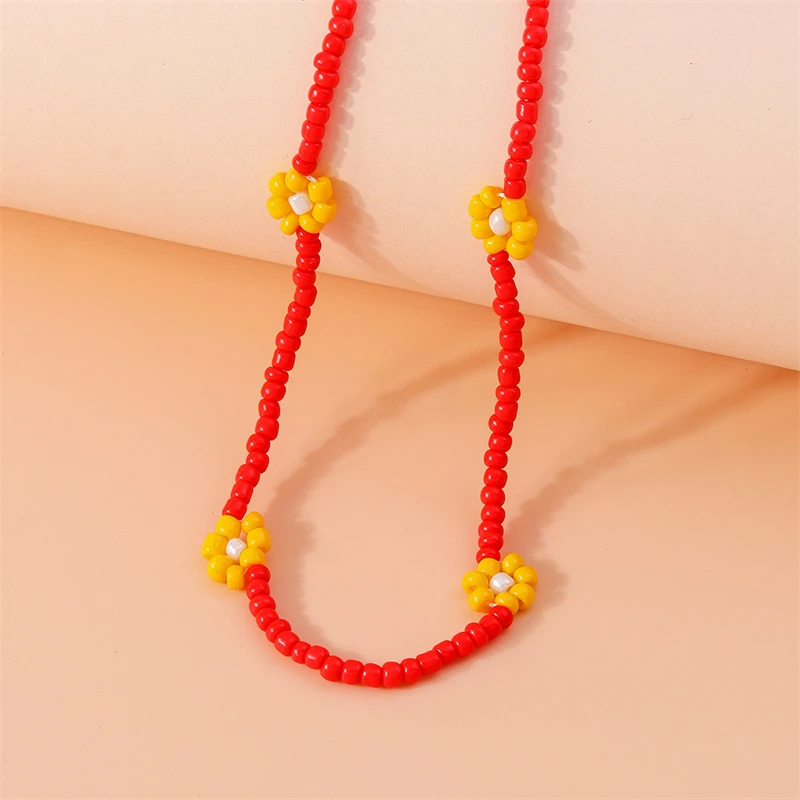 Mode handgemachte bunte Perlen Halskette für Frauen Mädchen Party Festival Schmuck Dekoration – Detail 6