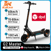 EU Stock KuKirin G2 Master Electric Scooter 52V 20.8Ah 60km/h Max Speed 1000W*2 Dual Motor 70KM Range Hydraulic Shock Absorber