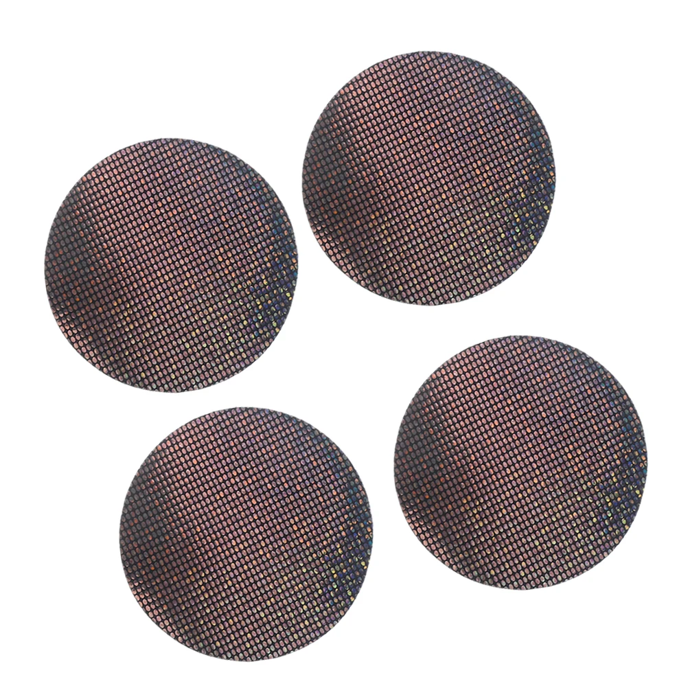 

4Pcs Black Car Anti-Slip Mat Cup Holder Coaster Interior Accessories Drink Coaster Round Coasters Table Mat Car Decorative Pad