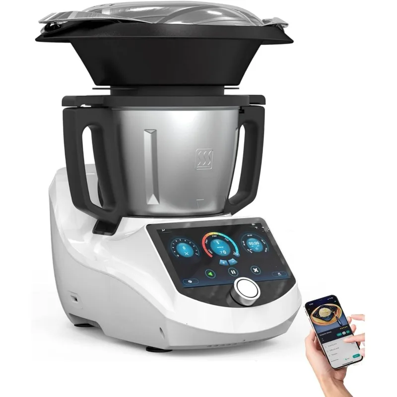 Cooking Machine,Chef Magic Kitchen Robot with 15 Functions, Built-in Scale, 600+ Recipes,3.5L Capacity,98-320°F Temperature