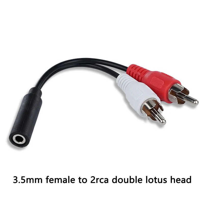 

3.5 Audio Aux Socket Connector To Headphone Music Wire 3.5mm RCA Female Jack Stereo Cable Y Plug 2 Male Adapter