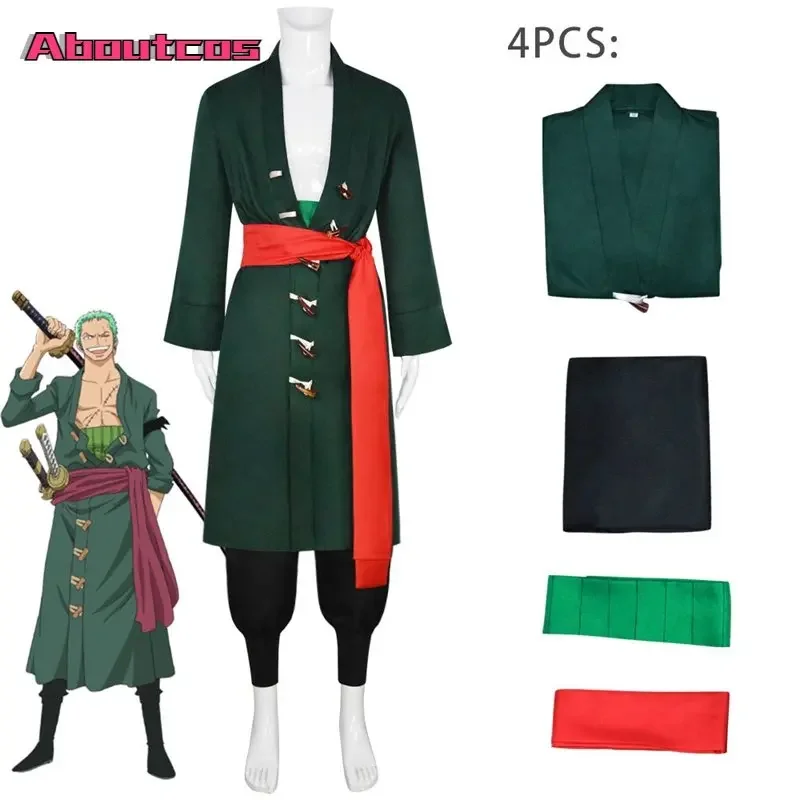 Aboutcos Anime Costume Halloween Costume Costume Roronoa Zoro Cosplay Costumes Kazunokuni Zoro Animation Exhibition Performance