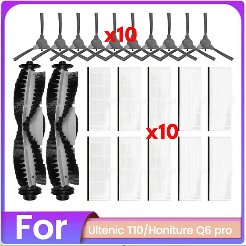 

B28C-22PCS Vacuum Brush And Filter Accessories For Ultenic T10 Honiture Q6 Pro Vacuum Cleaner Accessories Replacement Parts