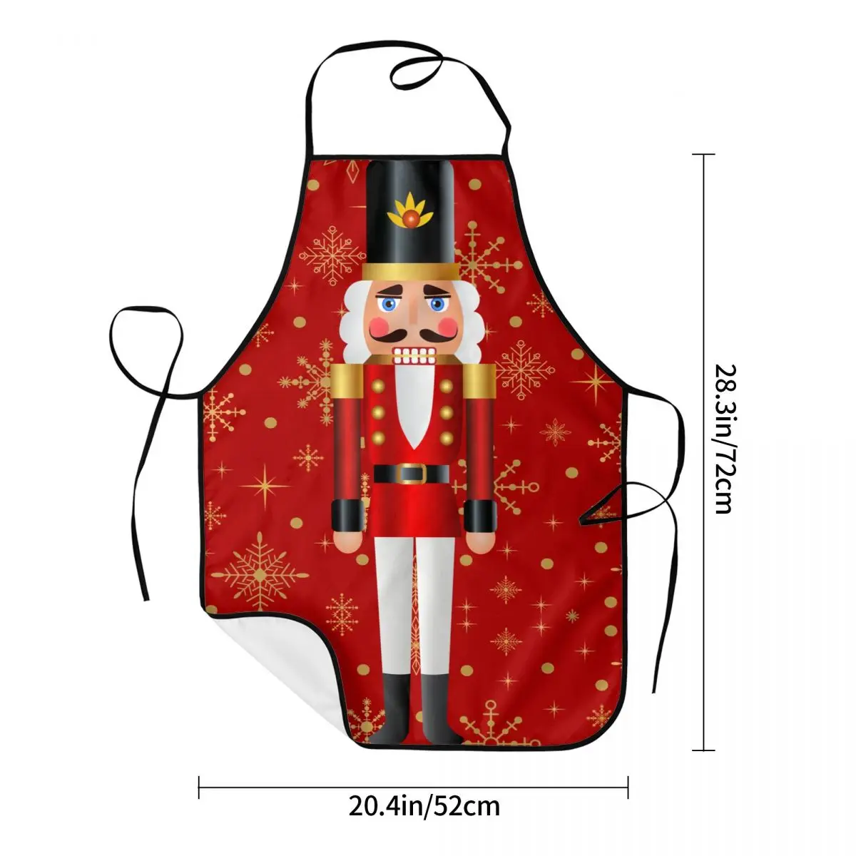 Custom Bib Christmas Nutcracker Toy Soldier Aprons Men Women Unisex Adult Chef Kitchen Cooking Cartoon Tablier Cuisine Gardening