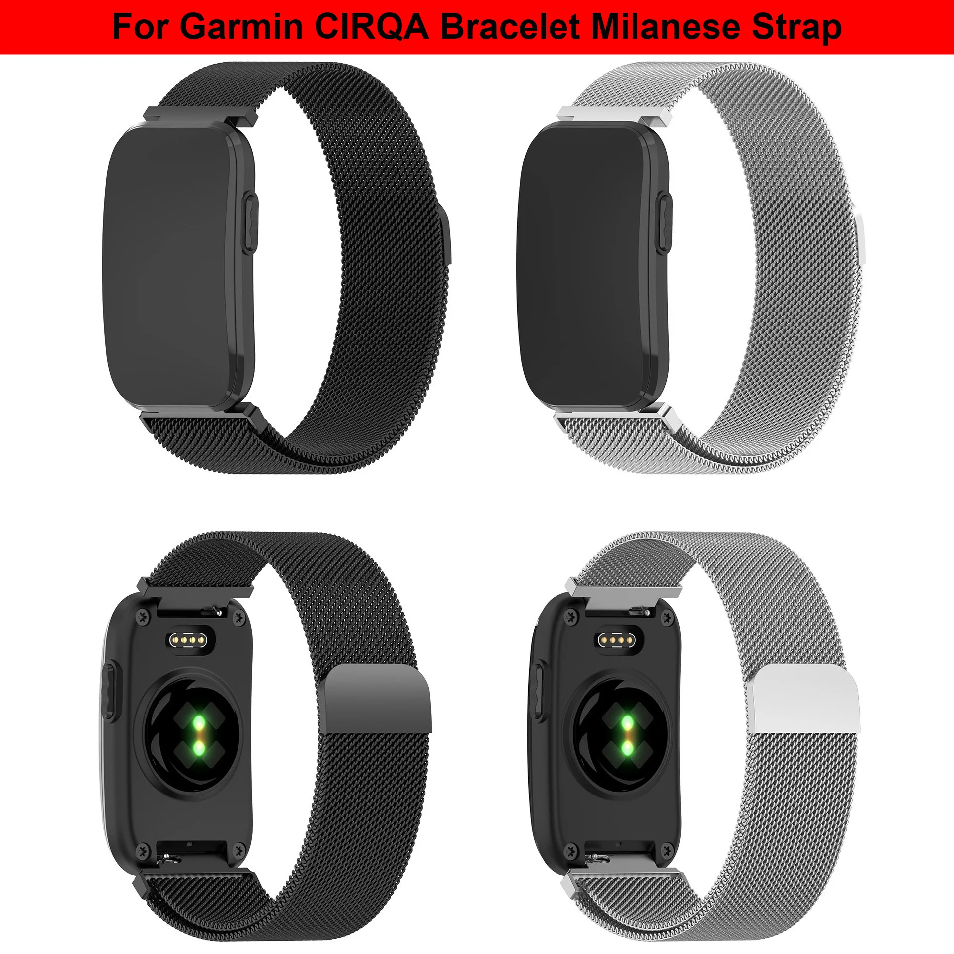 Milanese Metal Strap For Garmin CIRQA Replacement Belt Watch Band Magnetic Stainless Steel Wriststrap Bands Accessories Bracelet