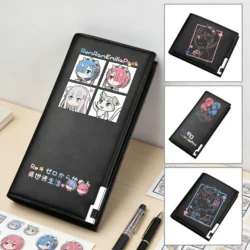 Re:Life in a different world from zero Rem Ram Sexy Women Long purse Pu Leather Short Wallet Gift ID Card Hodler Change Clutch