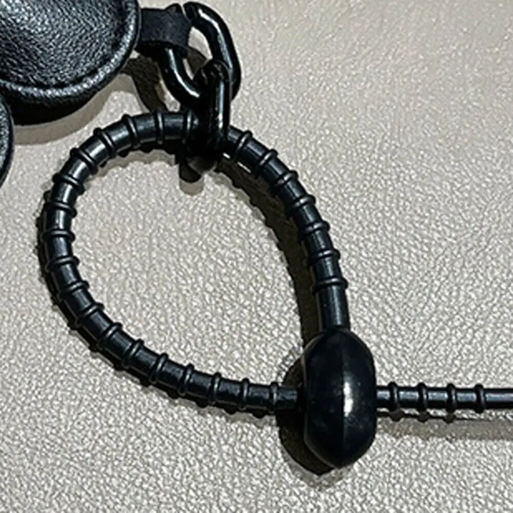 Брелок с котом из искусственной кожи, новый черный кожаный кулон с мультяшным рисунком, брелок для пары