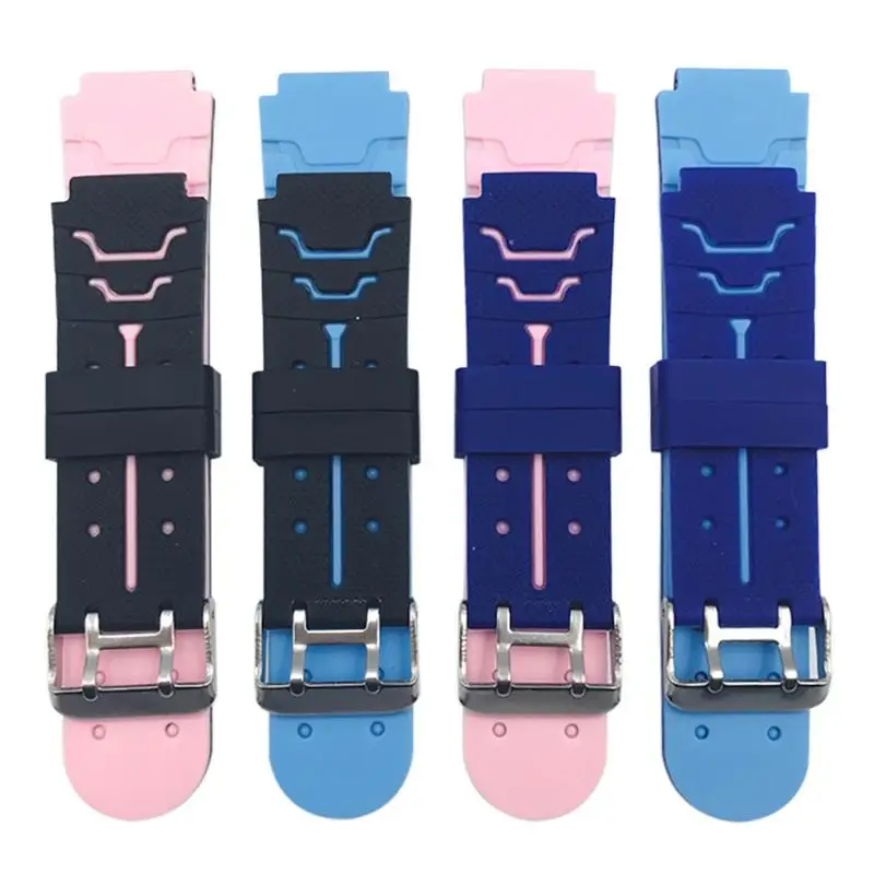 16mm Replacement Silicone Watch Strap Sweat-proof Bracelet Watchband Universal for Kid Phone Watch 185*20mm