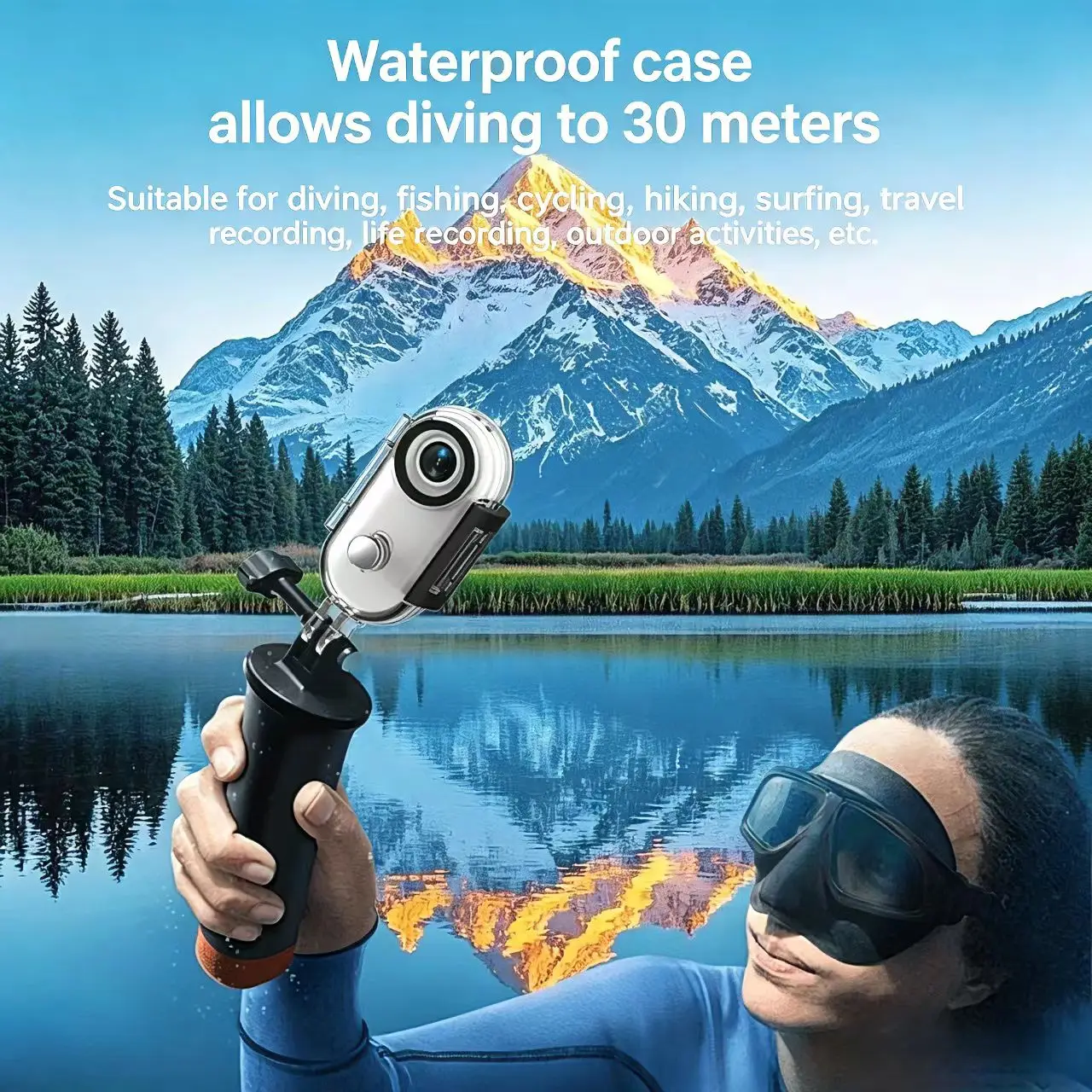 4K Thumb Action Camera, HD Sports Camera, Digital Image Stabilization, Automatic Exposure, 800mAh Battery, Rechargeable Lithium