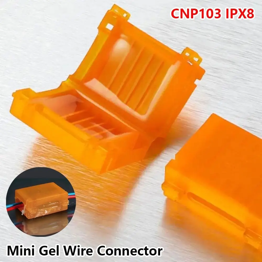 1Pcs CNP103 Mini Gel Wire Connector Plastic IPX8 Rainproof Terminal Block Waterproof Rainproof Mini Size