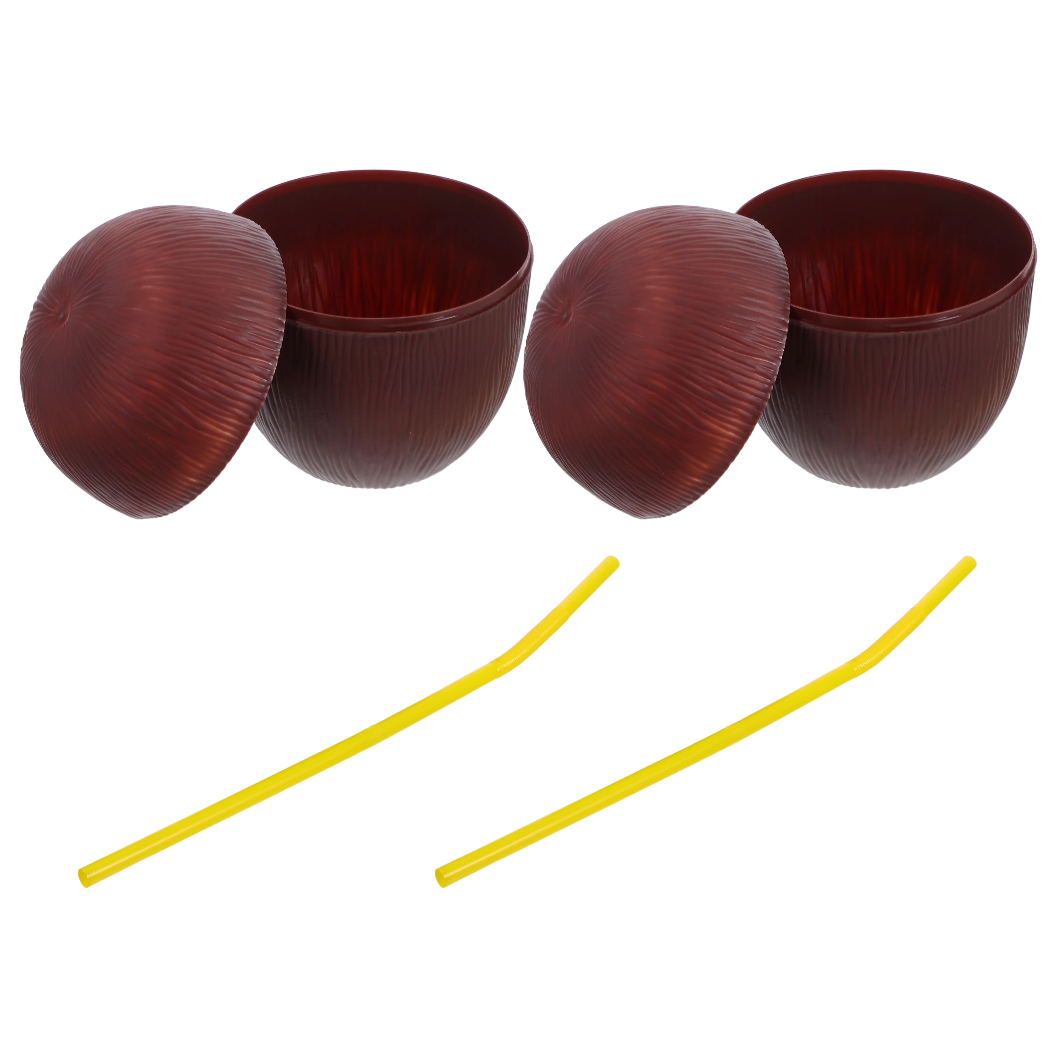 

2pcs Hawaiian Decorative Party Coconut Drink Beach Theme Disposable Tiki Pp Drink Cups Cups EcoFriendly Plastic