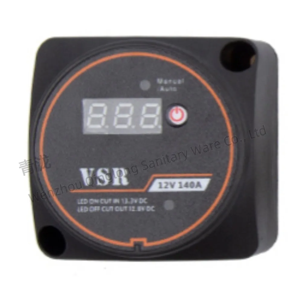 Przekaźnik napięciowy 12V 140A VSR, inteligentny izolator do dwóch akumulatorów z funkcją ładowania, wyświetlacz cyfrowy do kampera/autokaru/jachtu