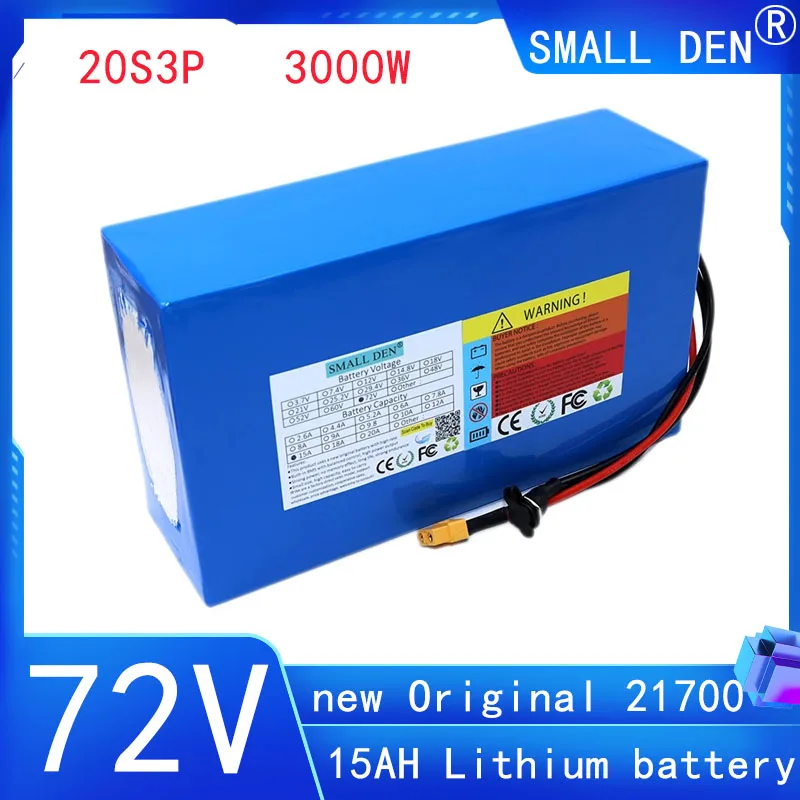 new Original   72v 15ah 3000 lithium battery 20 s3p 0-w high-power 84V electric bicycle scooter motorcycle tricycle 5a charger