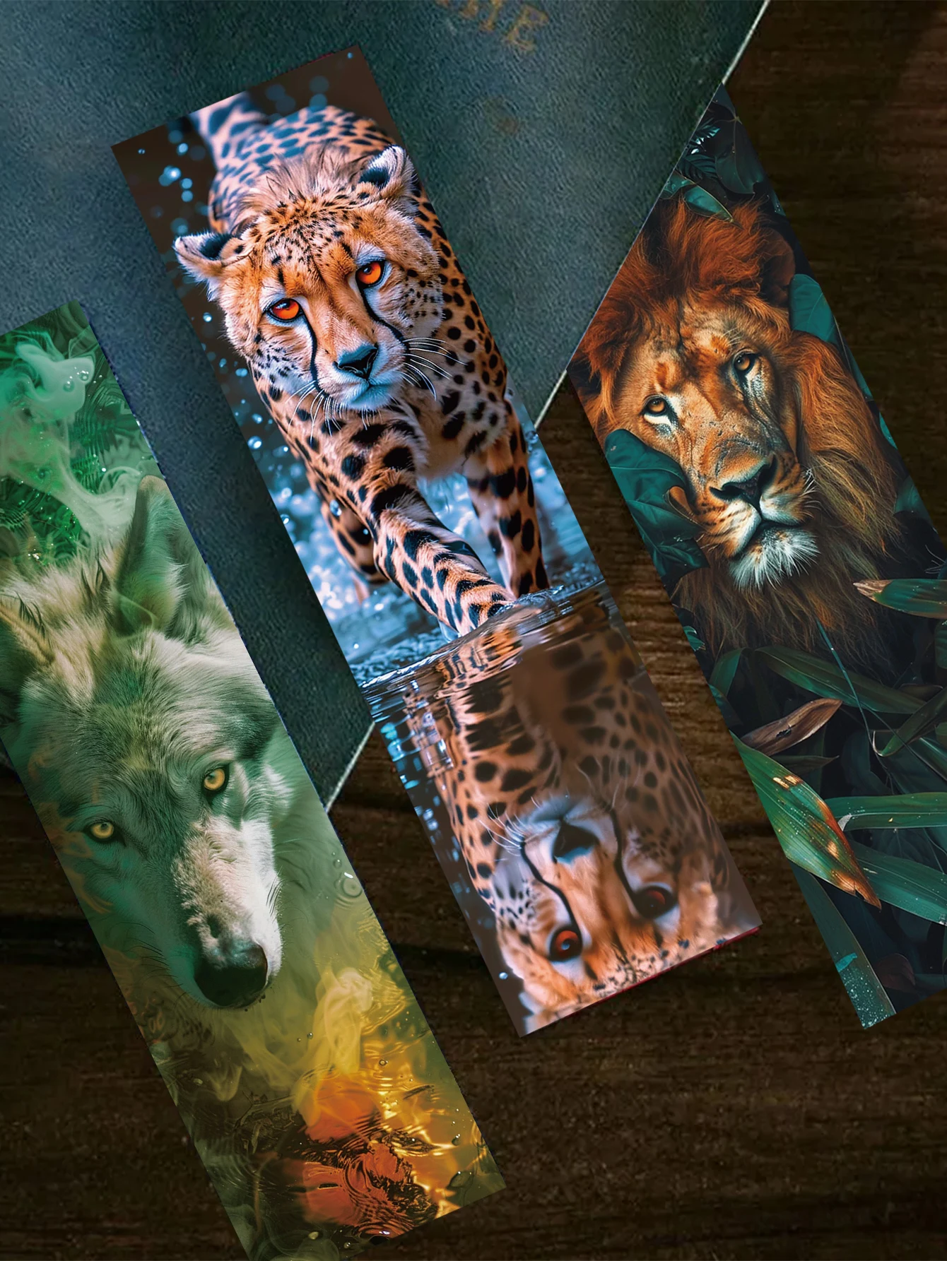 

30pcs Wild Animal Bookmarks Decorative Reading Page Tags Book Tagging Cards Student Supplies Gift Message Cards