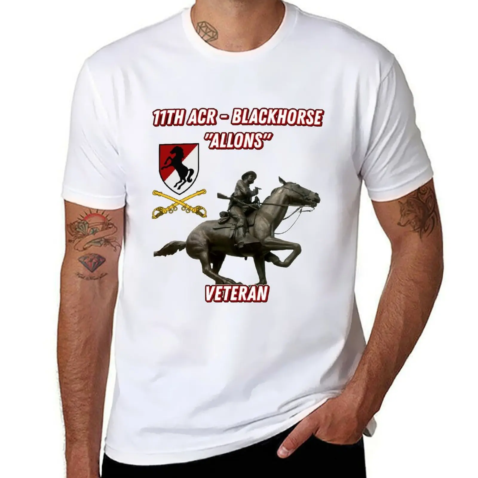 

11th Armored Cavalry Regiment - for 11th ACR vets T-Shirt t shirts with prints cotton t shirts man 100% T-Shirt