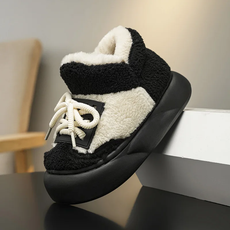 

Детская обувь, модные ботинки для девочек от 4 до 12 лет, зимняя теплая детская хлопковая обувь на меху, легкие плюшевые ботинки на платформе для девочек