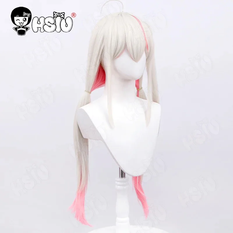 Diosa de la victoria NIKKE Cosplay Jackal Cosplay peluca HSIU 75CM beige degradado rosa pelo largo peluca sintética peluca Jackal