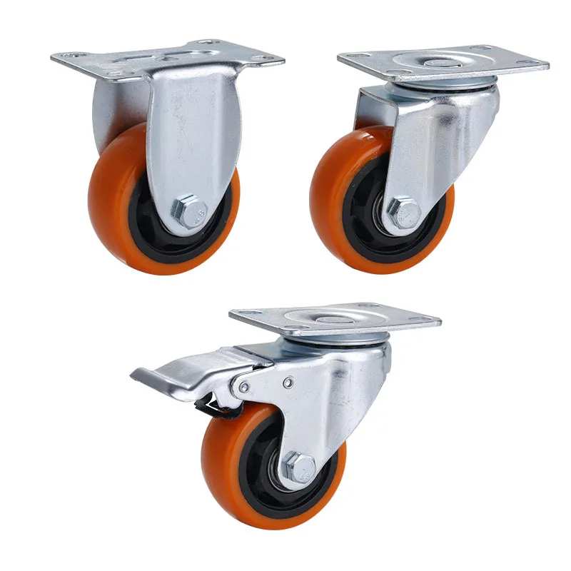 

4Pcs 4-Inch Heavy Duty Industrial Caster Wheels with Brake for Carts Trolleys And Platform Trucks - Swivel Casters