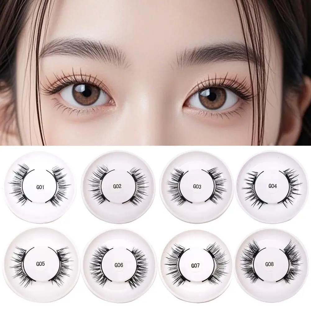 1 par de pestañas postizas 3D magnéticas naturales con Clip magnético reutilizable sin pegamento Kit de pestañas postizas extensión herramienta de maquillaje barata