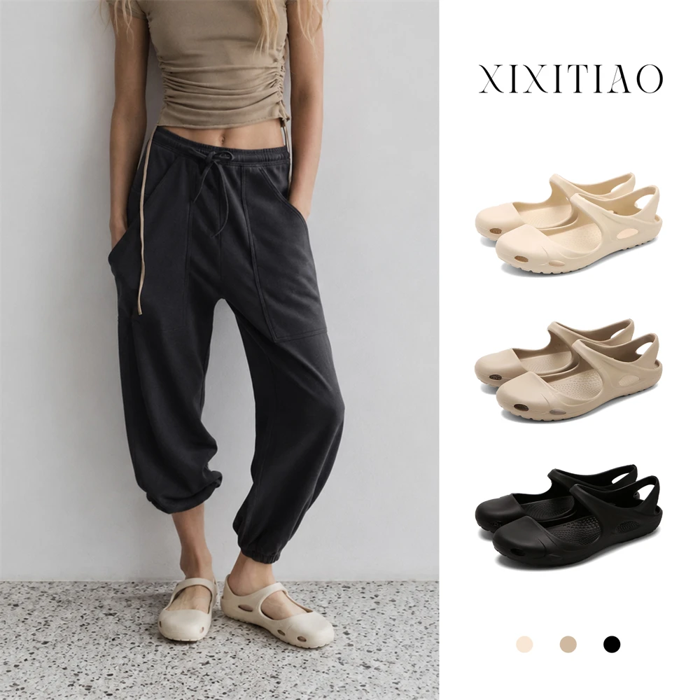 

XIXITIAO Flat Sandals For Women Summer NEW EVA Soft Comfort Lightweight Anti-slip Mary Janes for Yoga Dance Gym Outdoor Hiking