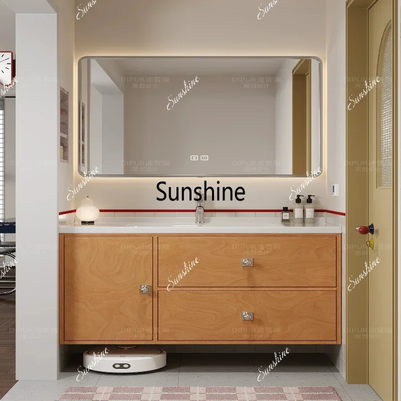 Ocean plate bathroom cabinet integrated basin bathroom washstand customization