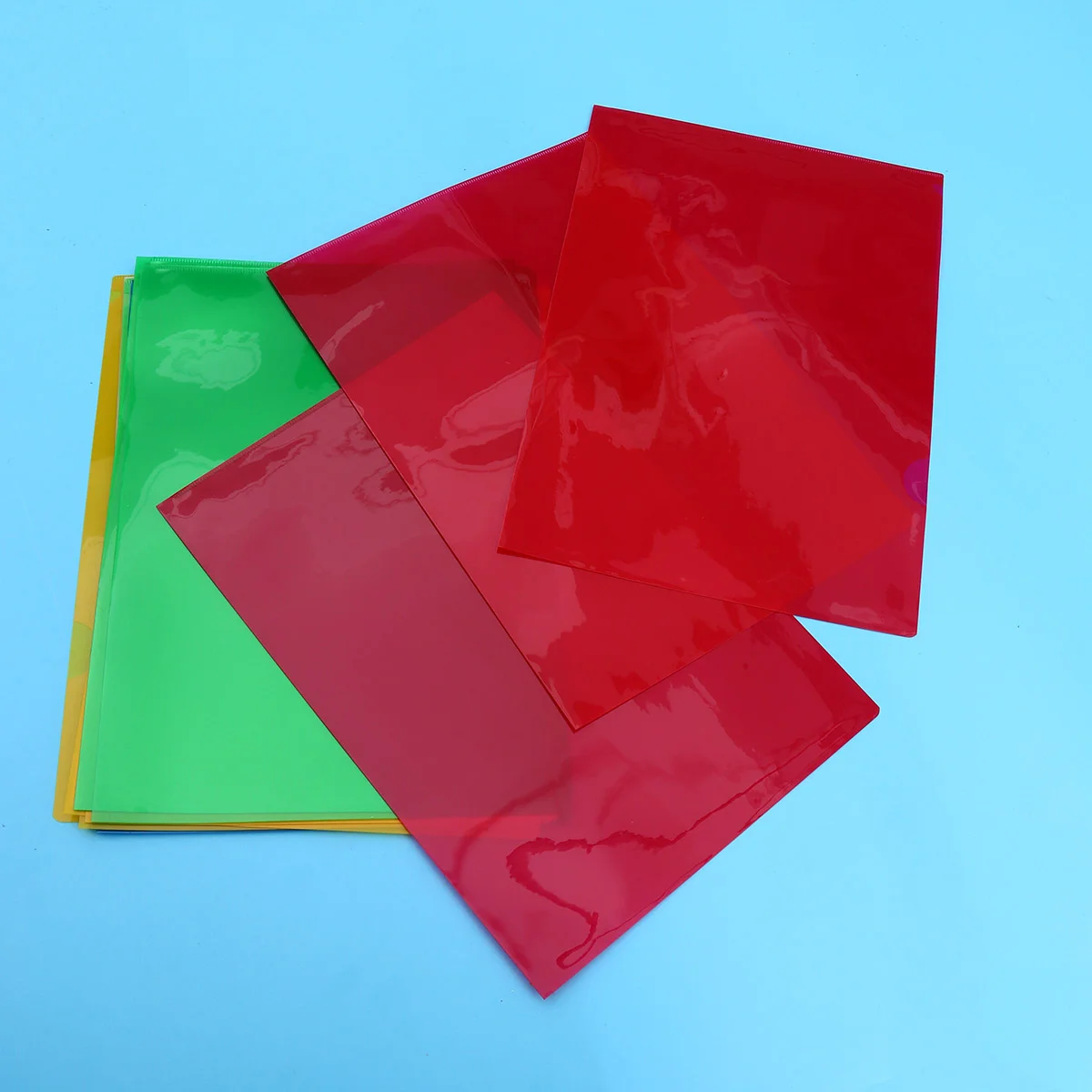 20 PCS Pp Paper Project Pocket Clear Envelopes File Transparent Folder Document Expanding Wallet