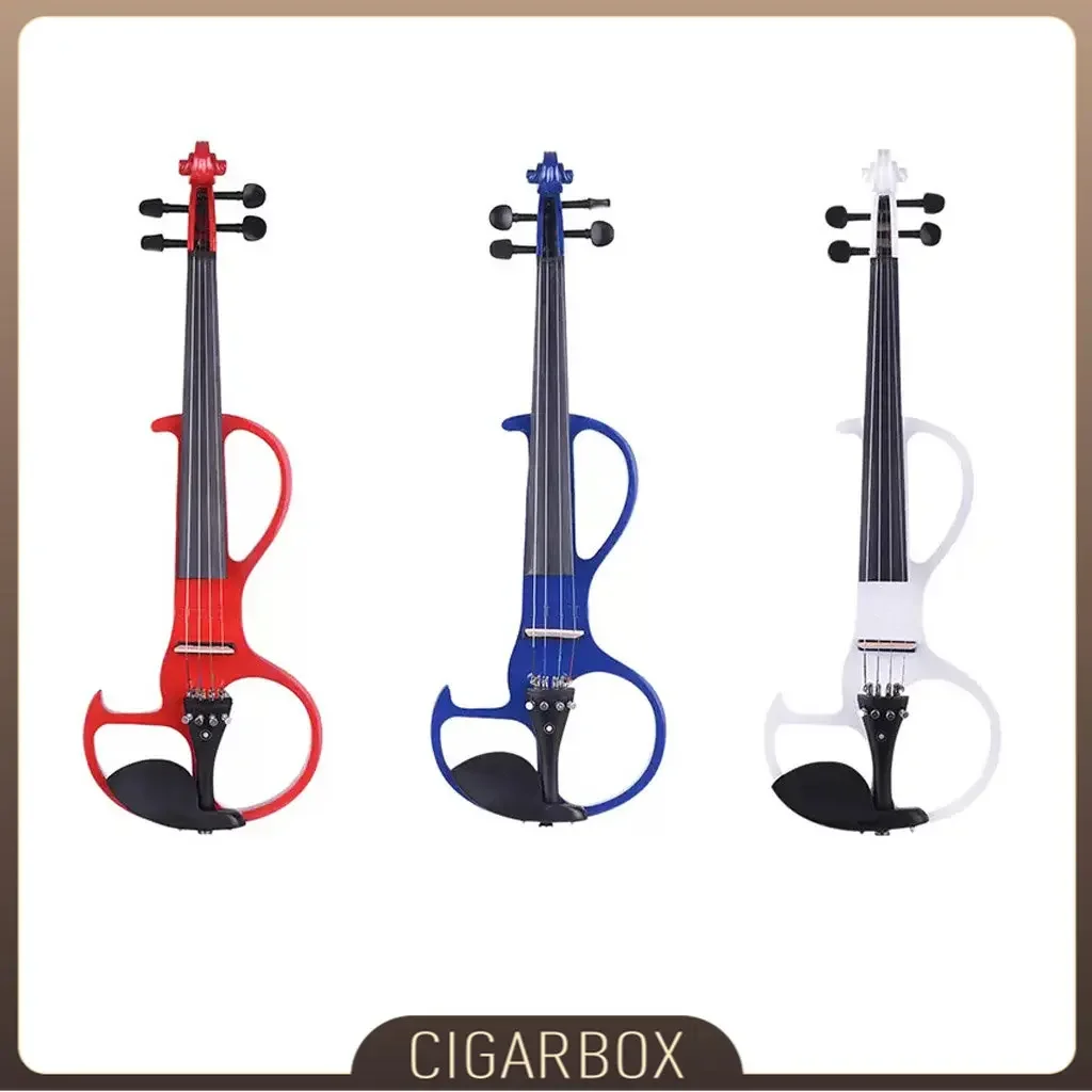 Full Size 4/4 Solid Wood Electric Silent Violin Fiddle Style-3 Ebony Fingerboard Pegs Chin Rest Tailpiece Whole SET