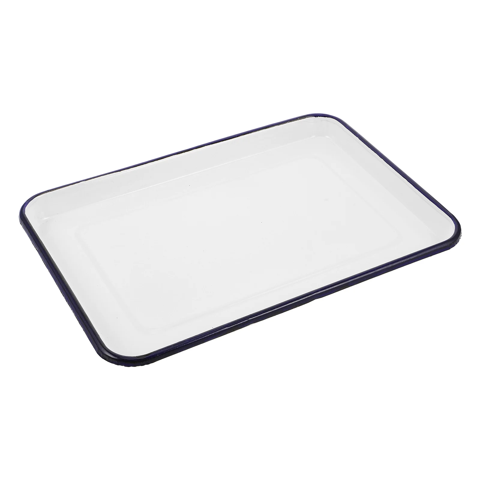 

Enamel Baking Pan Cake Tray Chicken Roasting Enamelware Tableware Plates Grill Stove Top Cookie Platter Food Serving