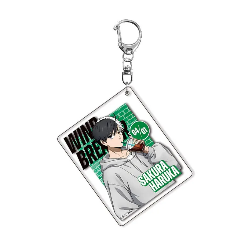 الرياح قواطع الأزياء أنيمي شخصيات سلسلة مفاتيح مصنوعة من الأكريليك ديكور الكرتون بنين بارد سحر الحلي مجوهرات سيارة حلقة رئيسية الهدايا اللعب