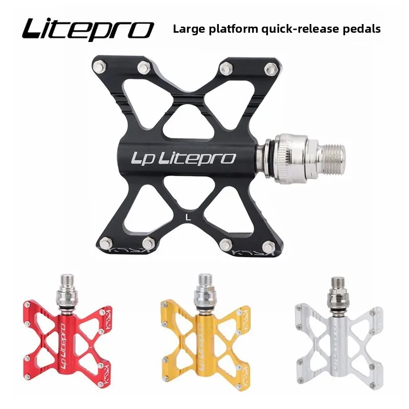 

Складные педали для велосипеда LP Litepro с подшипниками Butterfly, быстросъемные, из алюминиевого сплава, ультралегкие, с улучшенным сцеплением, версия с тканевым покрытием.