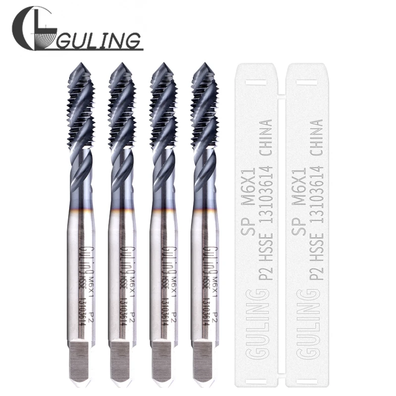 GULING HSSE-M35 JIS standar Spiral bergalur Tap M10 M11 M12 M13 M14 M15 M16 M18 M20 M22 mesin sekrup ulir halus keran