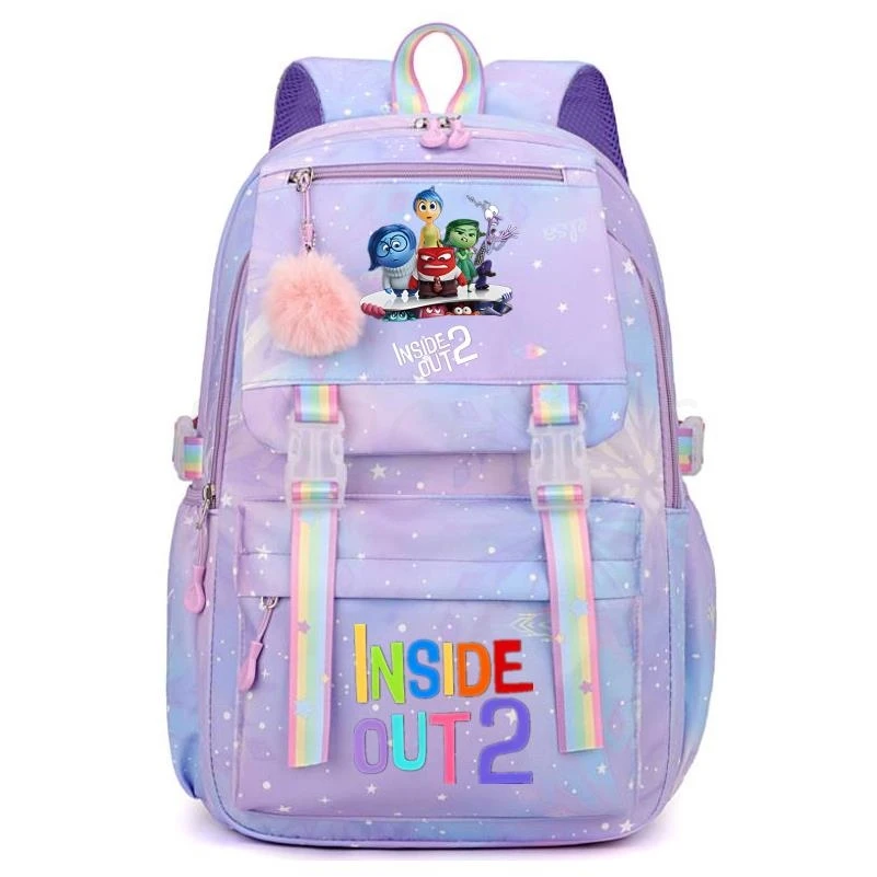 New Inside Out2 Backpacks Girls High-capacity Waterproof Travel Bag Fashion School Backpack for Women Men Lovely Casual Mochilas