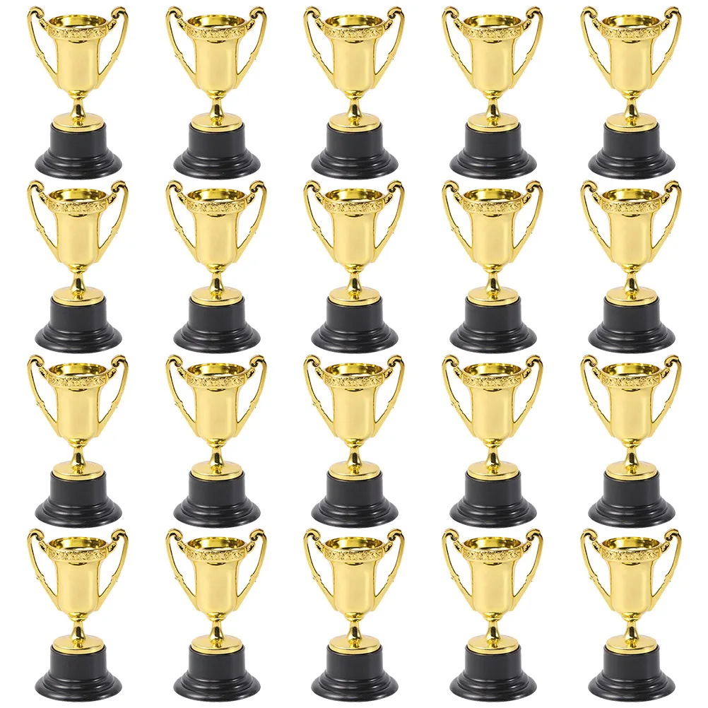 

20PCS Mini Plastic Trophies Reward Cups Sturdy Material Versatile Use Bulk Awards Kids Volleyball Party Favors Decorative Small