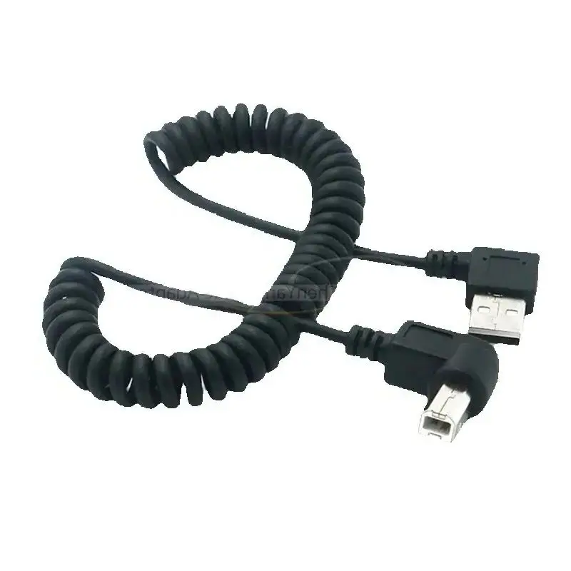 4ft Right Angled USB 2.0 A Male To B Angled Male 90 degree Stretch For Printer Scanner & Hard Disk 0.5-1M Cable