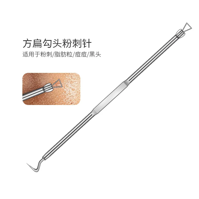 Roestvrijstalen acne-naaldclip met dubbele kop Verwijderen van acne-mee-eters Beauty Tool Set Mee-eters verwijderen met acne-naalden