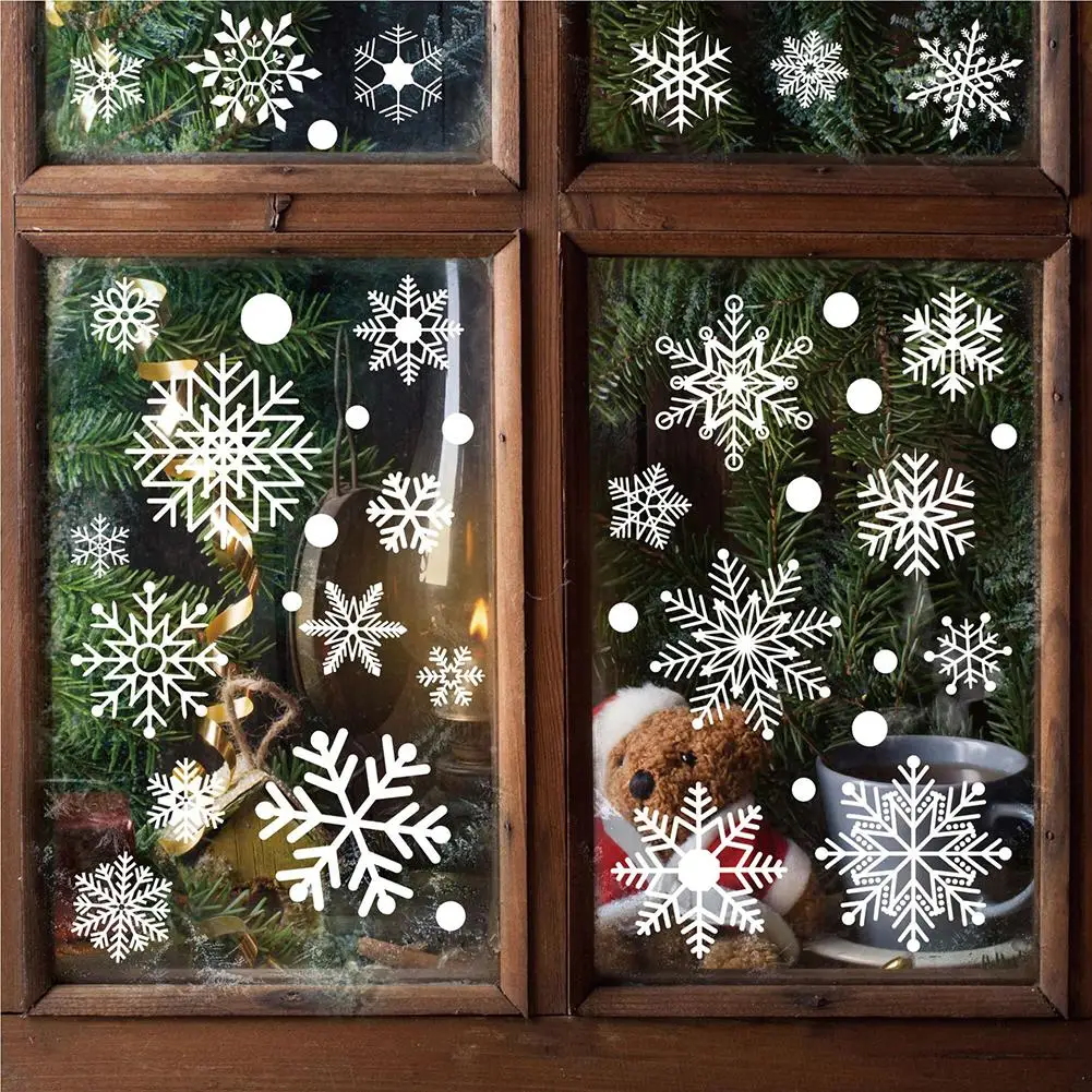 Festive Window Decor Christmas Decoration Easy Application Holiday Season Decor Winter Aesthetic Cost Effective Holiday Decor