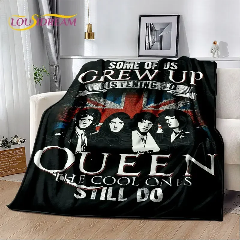 Freddie Mercury Queen-Rock-Band Soft Plush Blanket,Flannel Blanket Throw Blanket for Living Room Bedroom Bed Sofa Picnic Cover