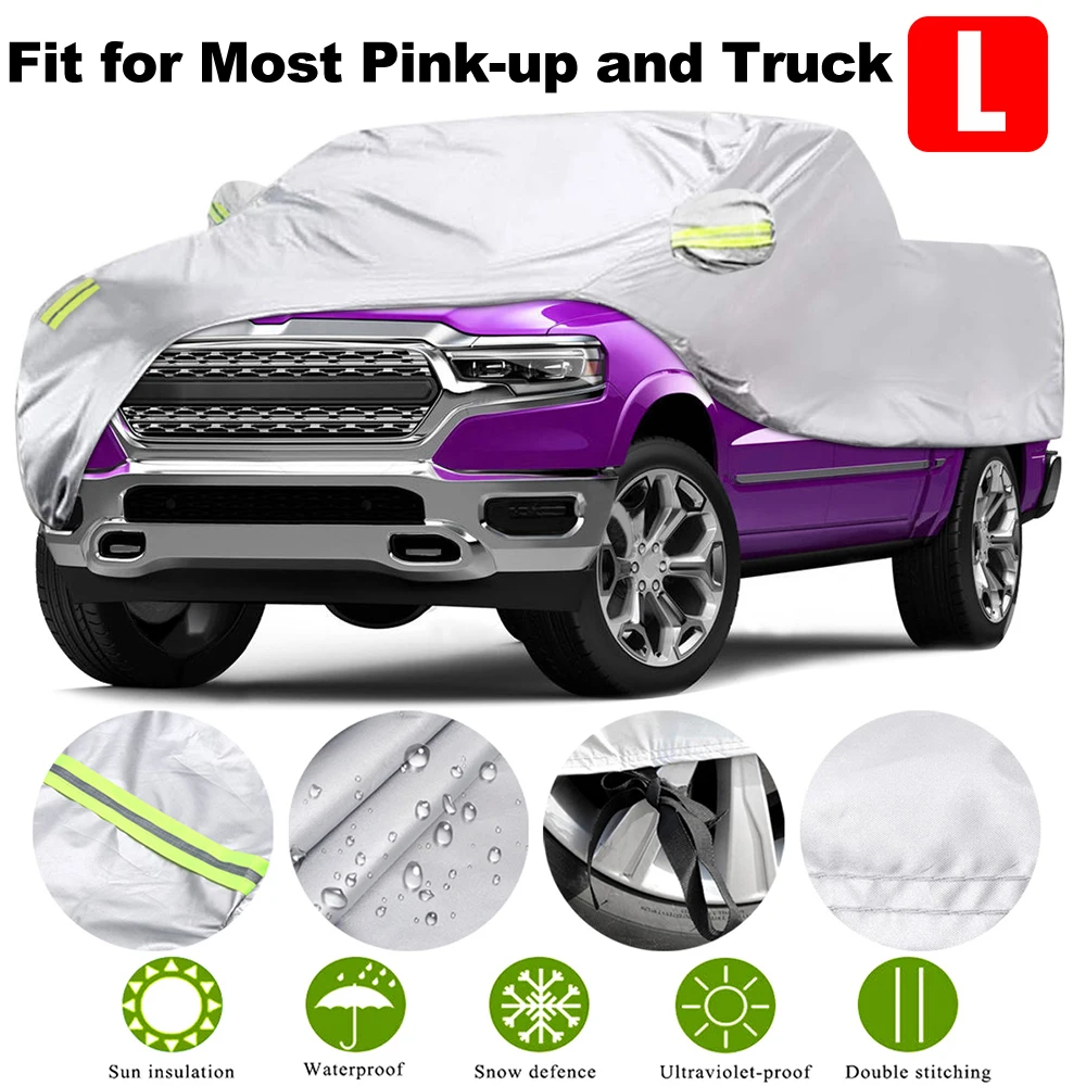 

Car Cover for Pickup Truck Debris for Dodge Ram Ford Raptor F150 F250 GMC All Season Truck Cover Windproof UV Protection 170T