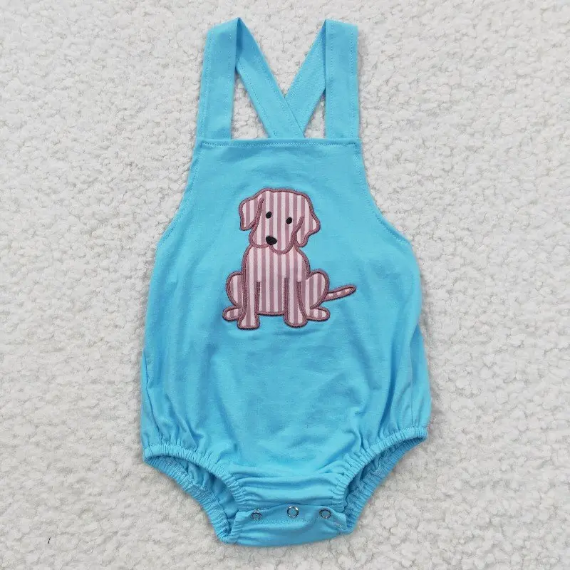 x1211-sr0311-macacao-de-verao-para-bebes-de-alta-qualidade-atacado-cachorrinho-bordado-colete-azul