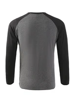 T-shirts pour hommes à manches longues col rond Pactwork manches Raglan décontractées couleur assortie pour hommes nouveau printemps automne T-shirts hommes vêtements haut 2