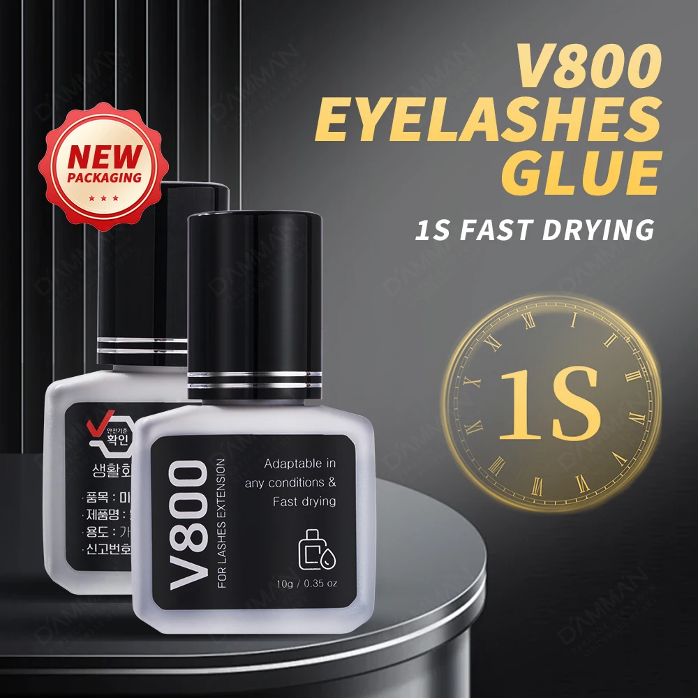 20Bottles 10ML V800 Eyelashes Glue For Lash Extensions 1S Quickly Drying Lashes Adhesive Professional Eyelash Glue Makeup Tools